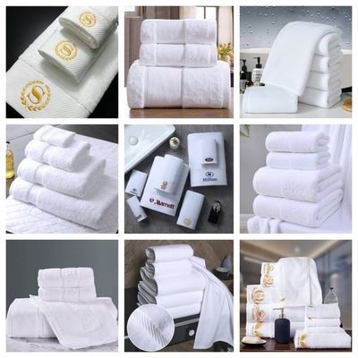 Logotipo personalizado Toalha de banho de hotel 100% de algodão